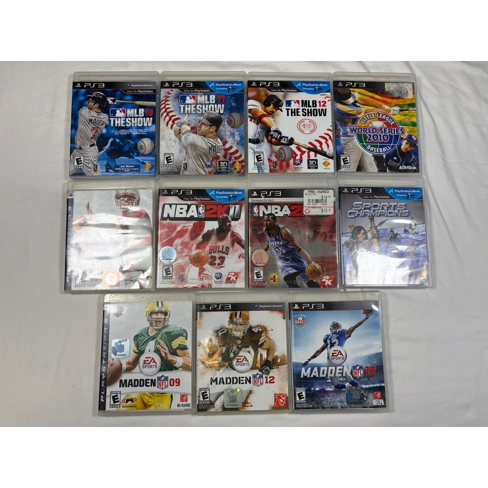 PlayStation 3 PS3 Sports Game Lot of 11 Madden NCAA Football NBA 2K MLB The Show